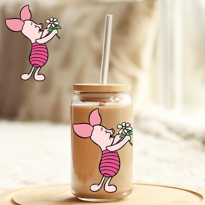 Tumbler Cup Wrap 16oz UV DTF Crystal Sticker: Piglet UVDTF100352