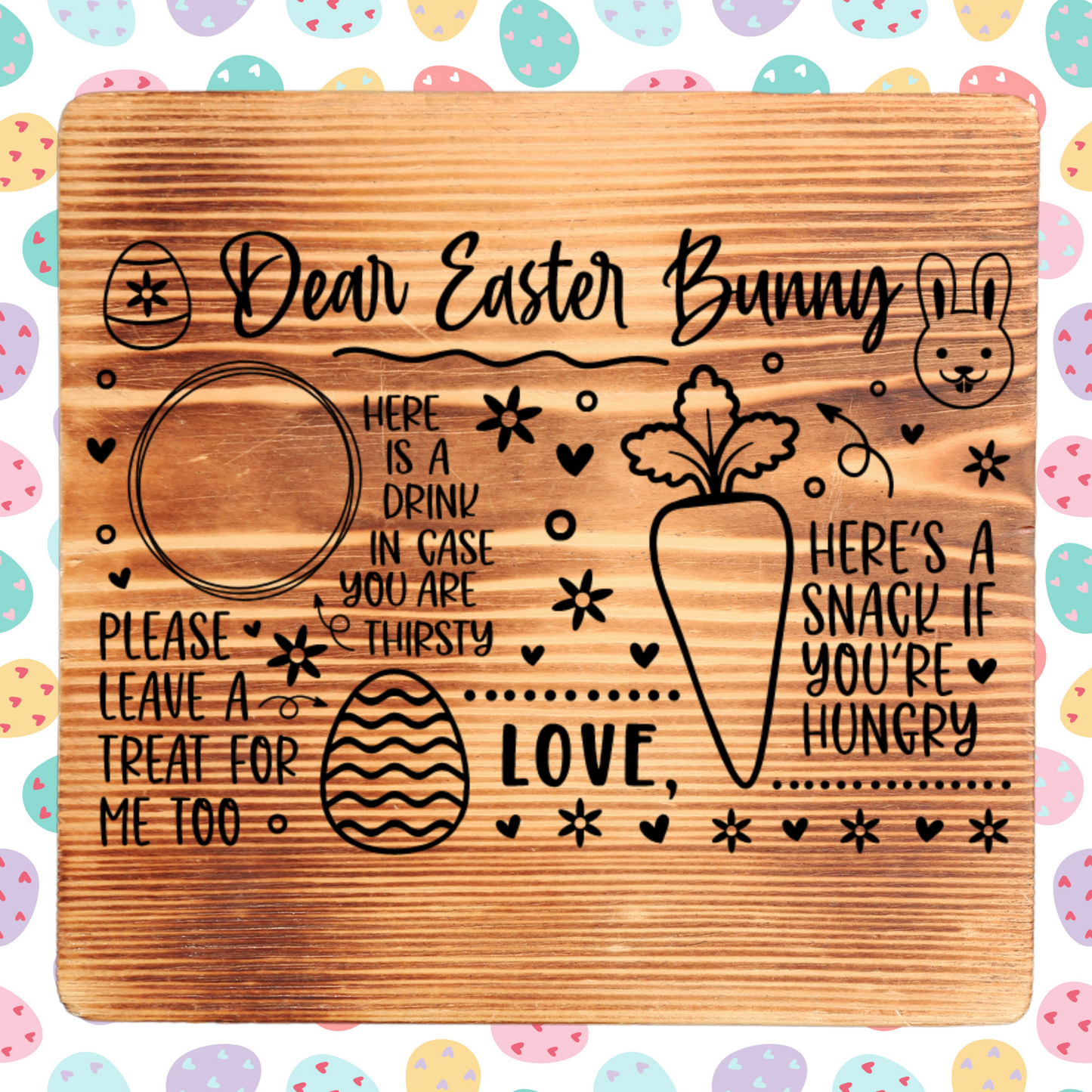 Tumbler Cup Wrap 16oz UV DTF Crystal Sticker: Easter Tray Rectangle UVDTF100329