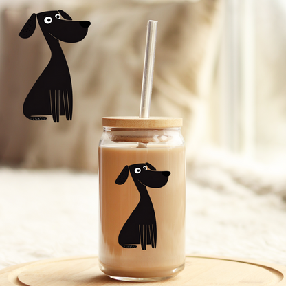 Tumbler Cup Decal 4" UV DTF Crystal Sticker: Doggy1 UVDTF100469