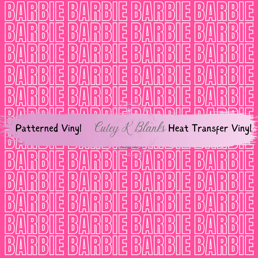 Patterned Printed Vinyl and Heat Transfer (HTV) Sheets - Barbie Collection -  PV100193