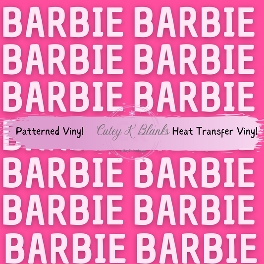 Patterned Printed Vinyl and Heat Transfer (HTV) Sheets - Barbie Collection -  PV100206