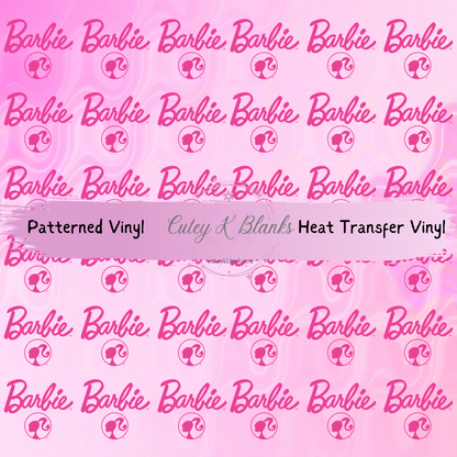 Patterned Printed Vinyl and Heat Transfer (HTV) Sheets - Barbie Collection -  PV100211