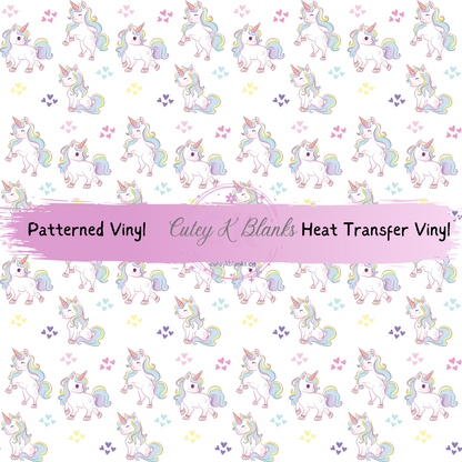 Patterned Printed Vinyl and Heat Transfer (HTV) Sheets - Unicorn -  PV100325