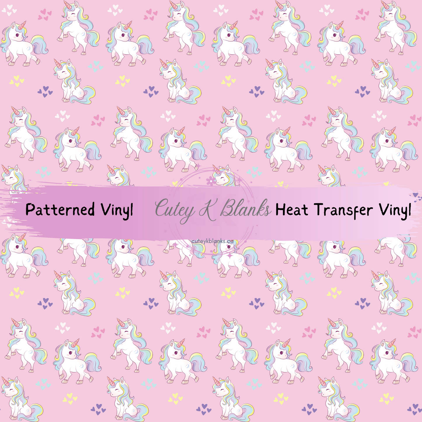 Patterned Printed Vinyl and Heat Transfer (HTV) Sheets - Unicorn -  PV100327