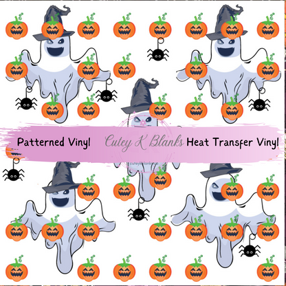 Patterned Printed Vinyl and Heat Transfer (HTV) Sheets - Ghosts  - PV100166