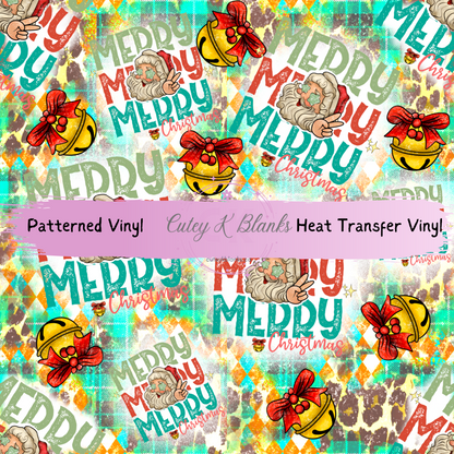 Patterned Printed Vinyl and Heat Transfer (HTV) Sheets - Merry Christmas -  PV100232