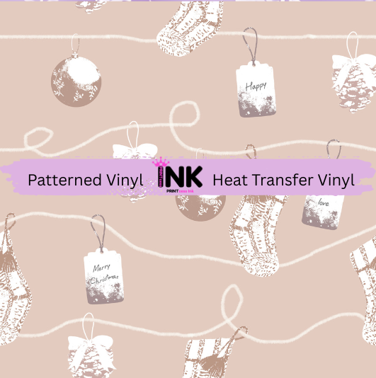 Patterned Printed Vinyl and Heat Transfer (HTV) Sheets - Christmas -  PV100338