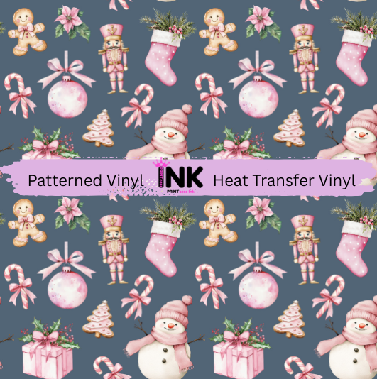 Patterned Printed Vinyl and Heat Transfer (HTV) Sheets - Christmas -  PV100359