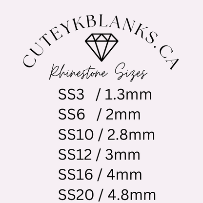 Siam AB Glass Flatback Rhinestones | Craft rhinestones | Bling 3MM-SS12 | 4MM-SS16 |5MM-SS20 | DIY, Nail Art, Tumbler | 1440 per bag