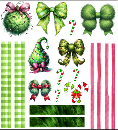 Christmas Gang Sheet UVDTF100659 UV DTF Sticker | Ready to Apply Decal | Waterproof Permanent Sticker for Tumblers, Cups, Laptops, and More| Tumbler Cup Decal 4" UV DTF  Sticker