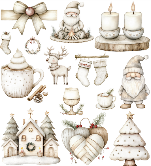 Nordic Christmas unicorn Gang Sheet UVDTF100659 UV DTF Sticker | Ready to Apply Decal | Waterproof Permanent Sticker for Tumblers, Cups, Laptops, and More| Tumbler Cup Decal 4" UV DTF  Sticker