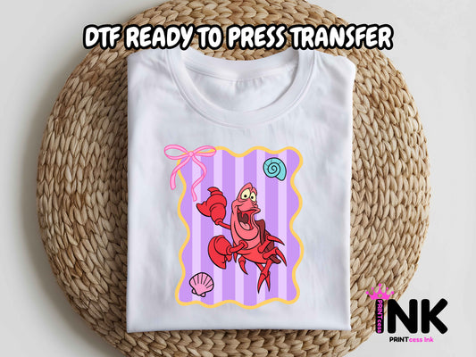 Disney Little Mermaid DTF101587 DTF T-Shirt Transfer | Ready to Press | DIY Heat Transfer for Clothing, Hoodies, Sweatshirt