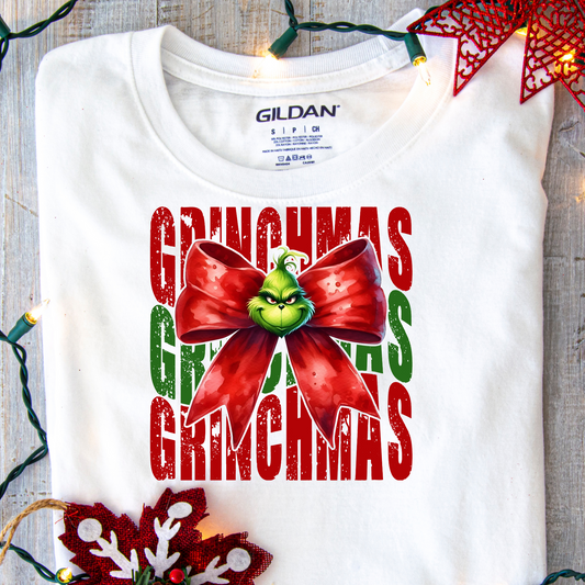 DTF Shirt Transfer - Ready to Press - Grinchmas -  DTF100373