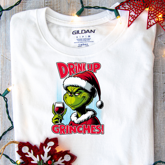DTF Shirt Transfer - Ready to Press - Drink Up Grinches -  DTF100388