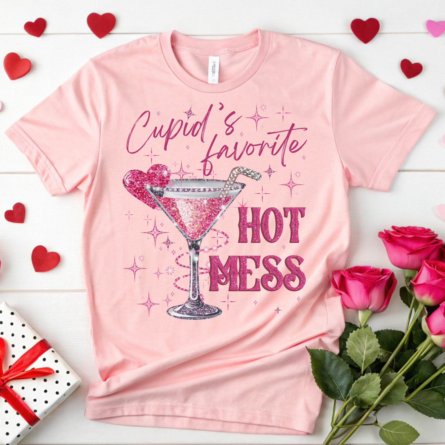 DTF Shirt Transfer - Ready to Press - Cupid's Favorite Hot Mess -  DTF100479