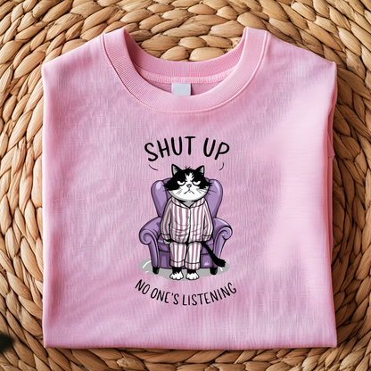 DTF T-Shirt Transfer | Ready to Press | DIY Heat Transfer for Clothing, Hoodies, Sweatshirt | No One is listening DTF100815