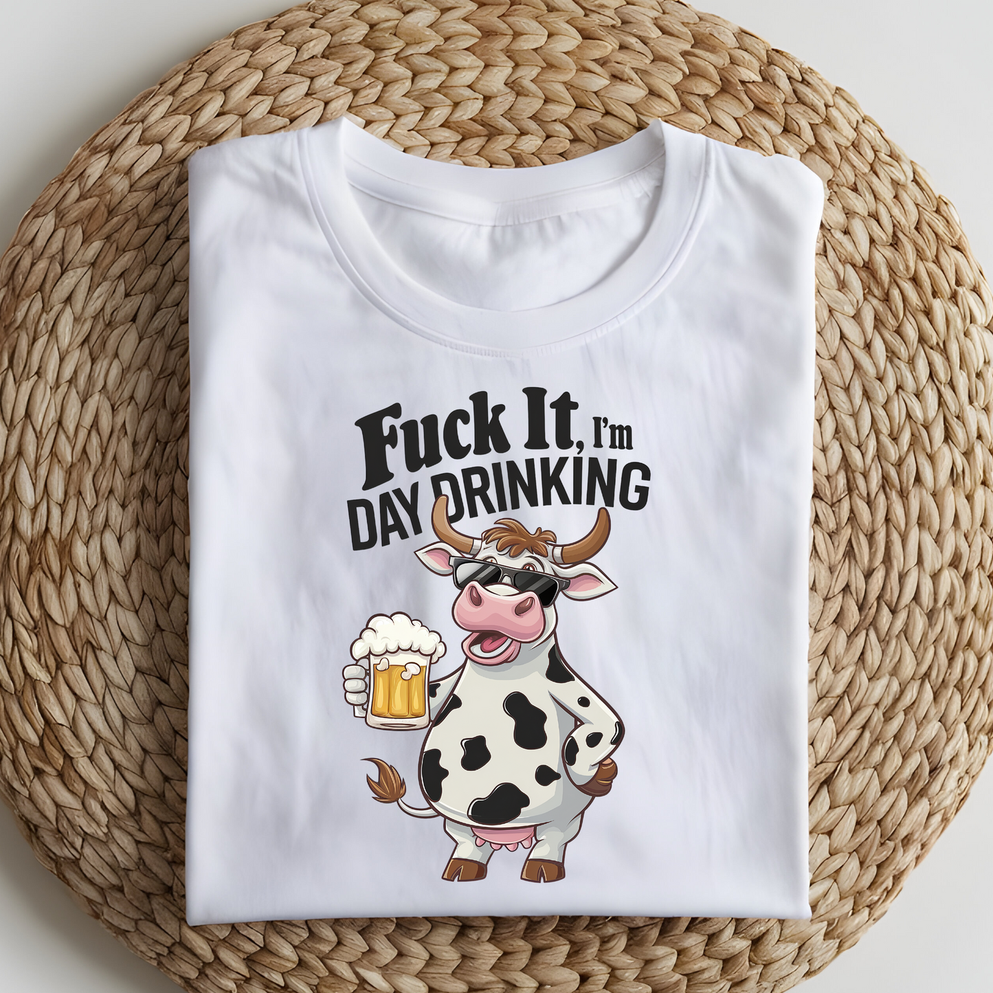 DTF T-Shirt Transfer | Ready to Press | DIY Heat Transfer for Clothing, Hoodies, Sweatshirt | Day Drinking DTF100811