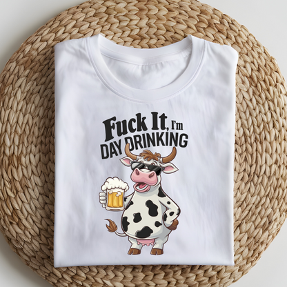 DTF T-Shirt Transfer | Ready to Press | DIY Heat Transfer for Clothing, Hoodies, Sweatshirt | Day Drinking DTF100811
