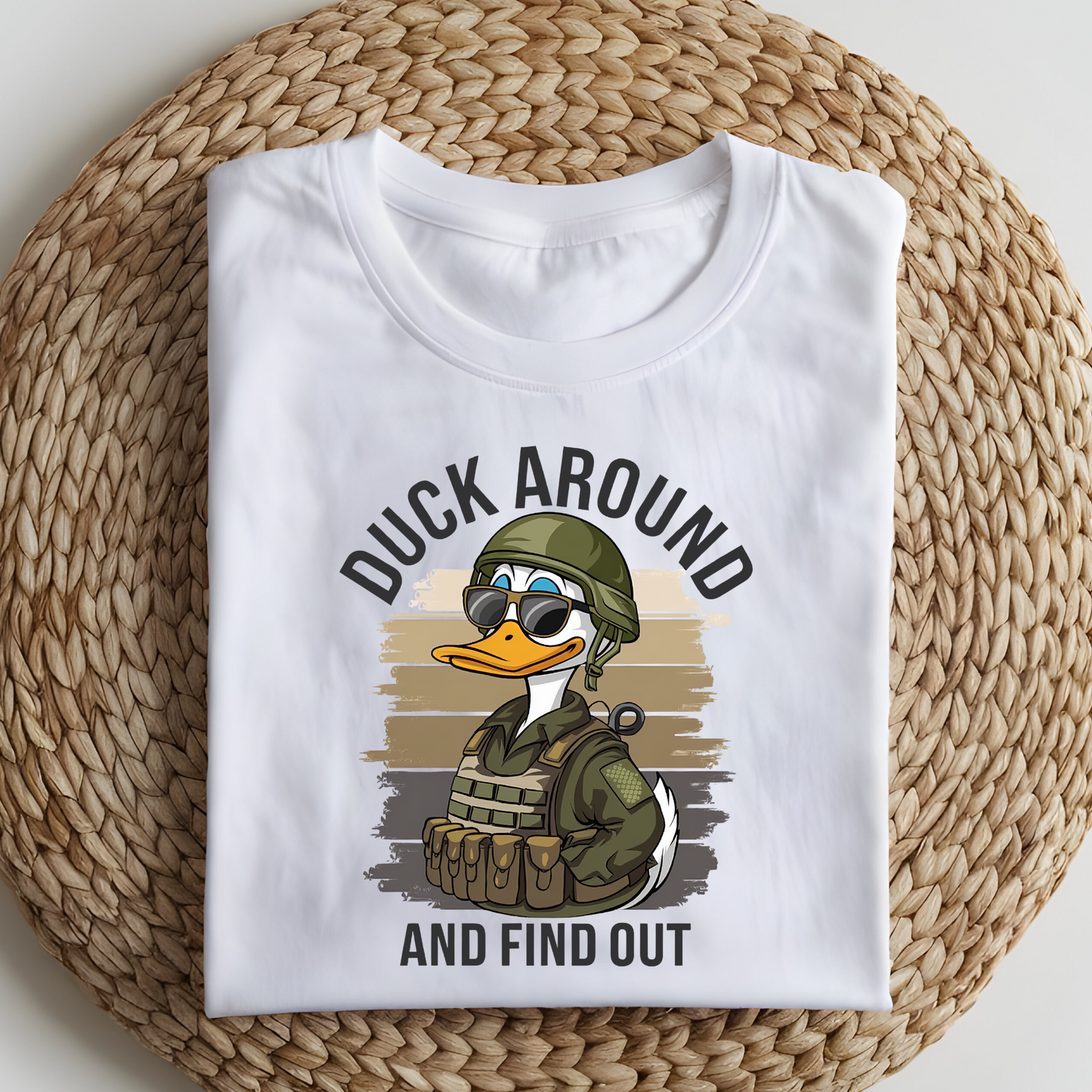DTF T-Shirt Transfer | Ready to Press | DIY Heat Transfer for Clothing, Hoodies, Sweatshirt | Duck Around DTF100810