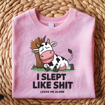 DTF T-Shirt Transfer | Ready to Press | DIY Heat Transfer for Clothing, Hoodies, Sweatshirt | Cow Sleep  DTF100807