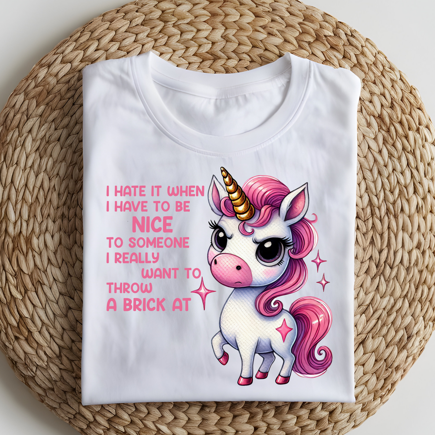 DTF T-Shirt Transfer | Ready to Press | DIY Heat Transfer for Clothing, Hoodies, Sweatshirt | Throw a Brick DTF100804