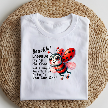 DTF T-Shirt Transfer | Ready to Press | DIY Heat Transfer for Clothing, Hoodies, Sweatshirt | Beautiful Ladybug  DTF100802