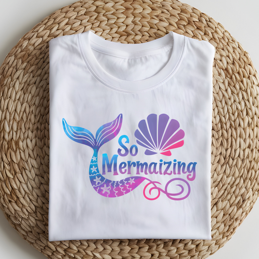 DTF T-Shirt Transfer | Ready to Press | DIY Heat Transfer for Clothing, Hoodies, Sweatshirt | Mermaid DTF100889