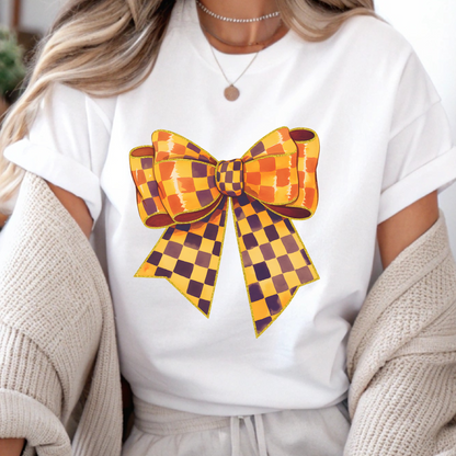 DTF Shirt Transfer - Ready to Press - Basketball Bow -  DTF100713