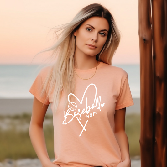 Clear Film Single Colour Soft Thin Matte Screen Print Transfer: Baseball Mom