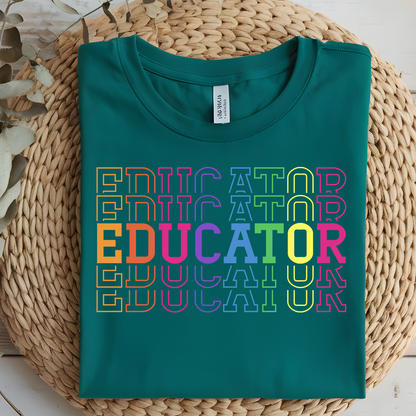 DTF T-Shirt Transfer | Ready to Press | DIY Heat Transfer for Clothing, Hoodies, Sweatshirt | Educator DTF100931