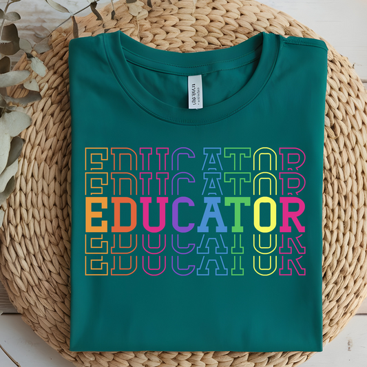 DTF T-Shirt Transfer | Ready to Press | DIY Heat Transfer for Clothing, Hoodies, Sweatshirt | Educator DTF100931