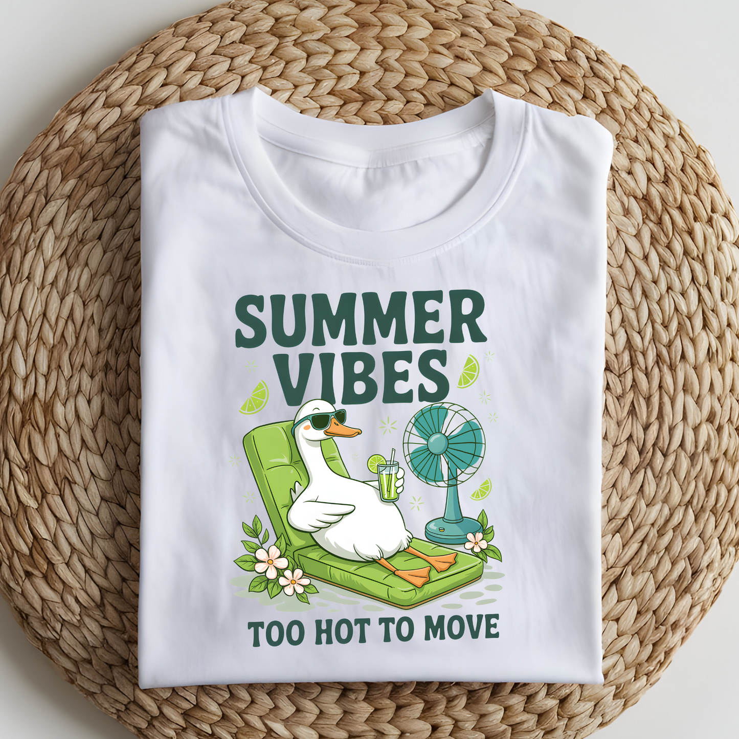 DTF T-Shirt Transfer | Ready to Press | DIY Heat Transfer for Clothing, Hoodies, Sweatshirt | Summer vibes DTF100898