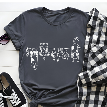 DTF T-Shirt Transfer | Ready to Press | DIY Heat Transfer for Clothing, Hoodies, Sweatshirt | Cats DTF100882