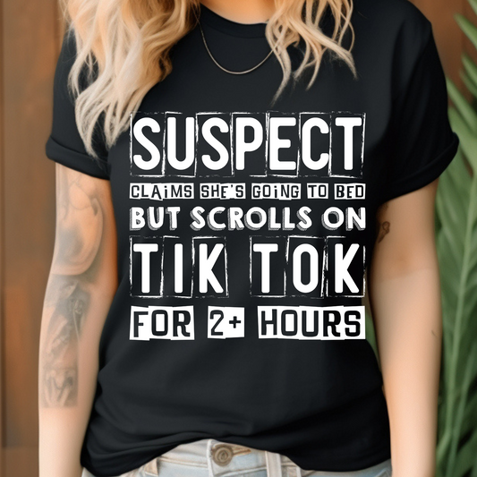 DTF Shirt Transfer - Ready to Press - Suspect Claims -  DTF100585