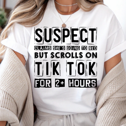 DTF Shirt Transfer - Ready to Press - Suspect Claims -  DTF100586