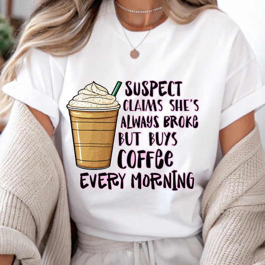 DTF Shirt Transfer - Ready to Press - Suspect Claims -  DTF100587