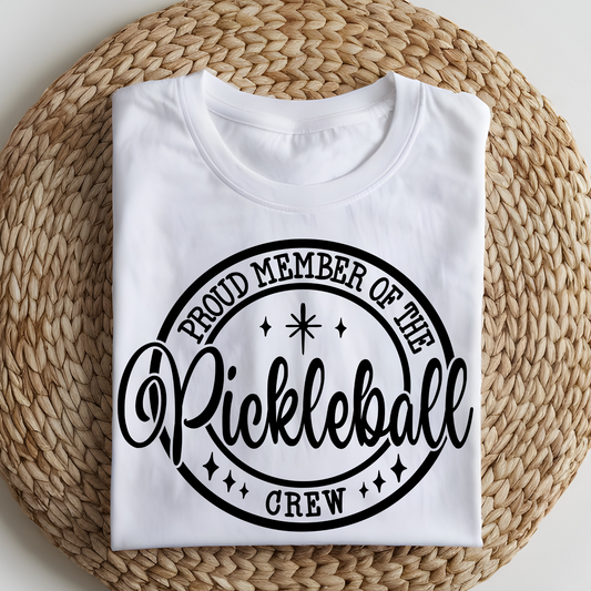 DTF T-Shirt Transfer | Ready to Press | DIY Heat Transfer for Clothing, Hoodies, Sweatshirt | Pickleball Crew DTF100874