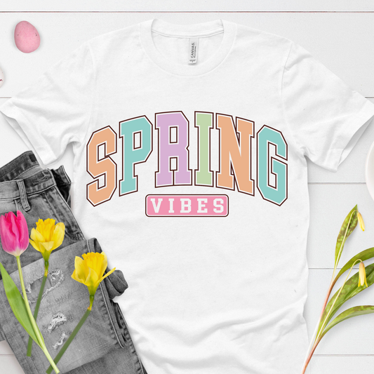 DTF Shirt Transfer - Ready to Press - Spring Vibes -  DTF100553