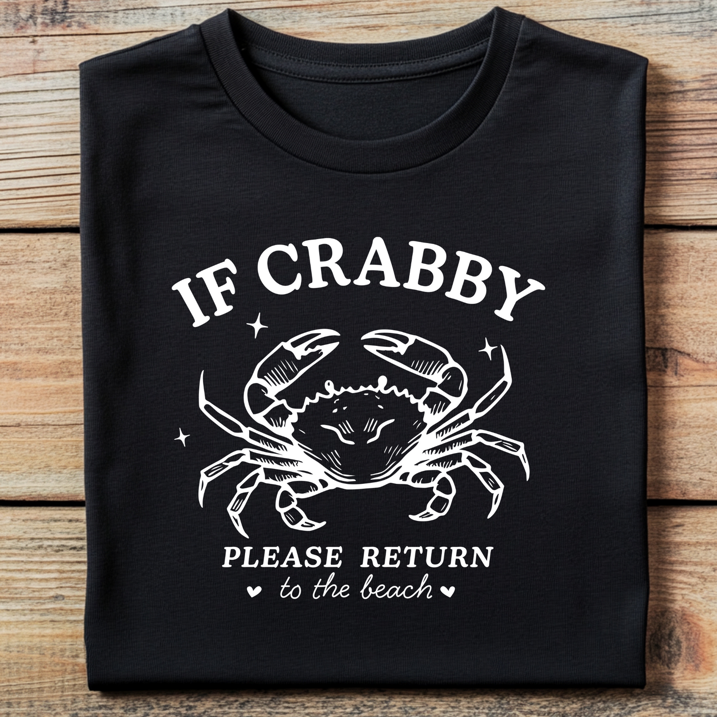 DTF T-Shirt Transfer | Ready to Press | DIY Heat Transfer for Clothing, Hoodies, Sweatshirt | Crabby DTF100896