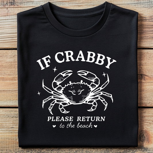 DTF T-Shirt Transfer | Ready to Press | DIY Heat Transfer for Clothing, Hoodies, Sweatshirt | Crabby DTF100896