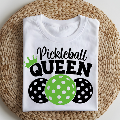 DTF T-Shirt Transfer | Ready to Press | DIY Heat Transfer for Clothing, Hoodies, Sweatshirt | Pickleball Queen DTF100870