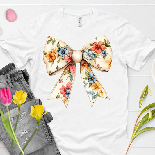 DTF Shirt Transfer - Ready to Press - Spring Bow -  DTF100550