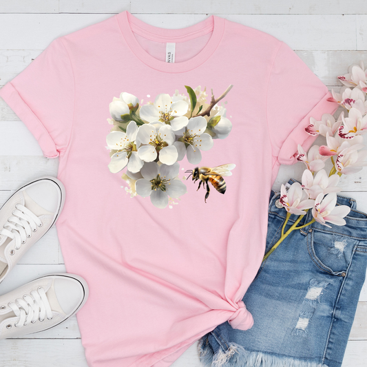 DTF Shirt Transfer - Ready to Press - Flowers and Bees -  DTF100549