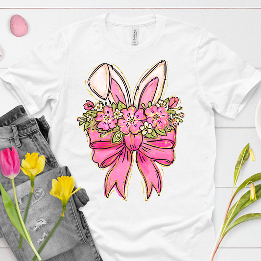 DTF Shirt Transfer - Ready to Press - Spring Bunny Ears -  DTF100548