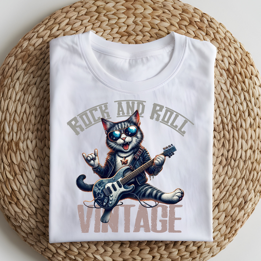 DTF T-Shirt Transfer | Ready to Press | DIY Heat Transfer for Clothing, Hoodies, Sweatshirt | Rock n Roll DTF100866