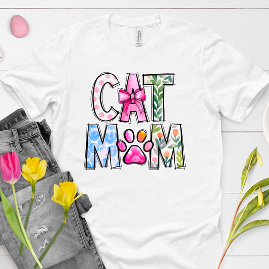 DTF Shirt Transfer - Ready to Press - Cat Mom -  DTF100546