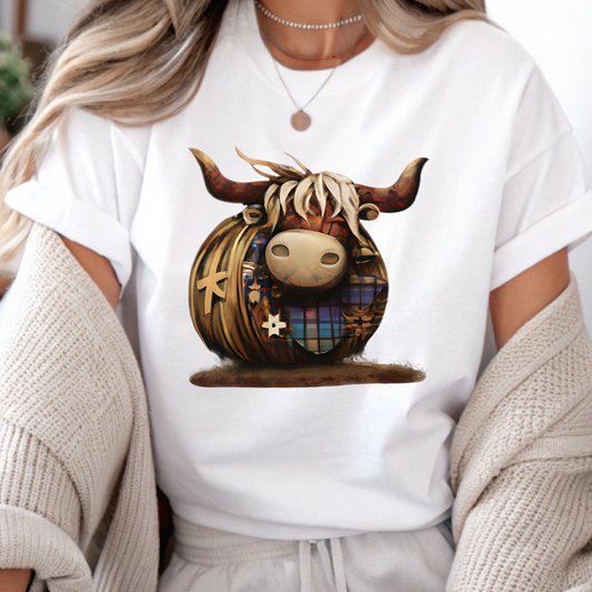 DTF Shirt Transfer - Ready to Press - Highland Cow 3 -  DTF100545