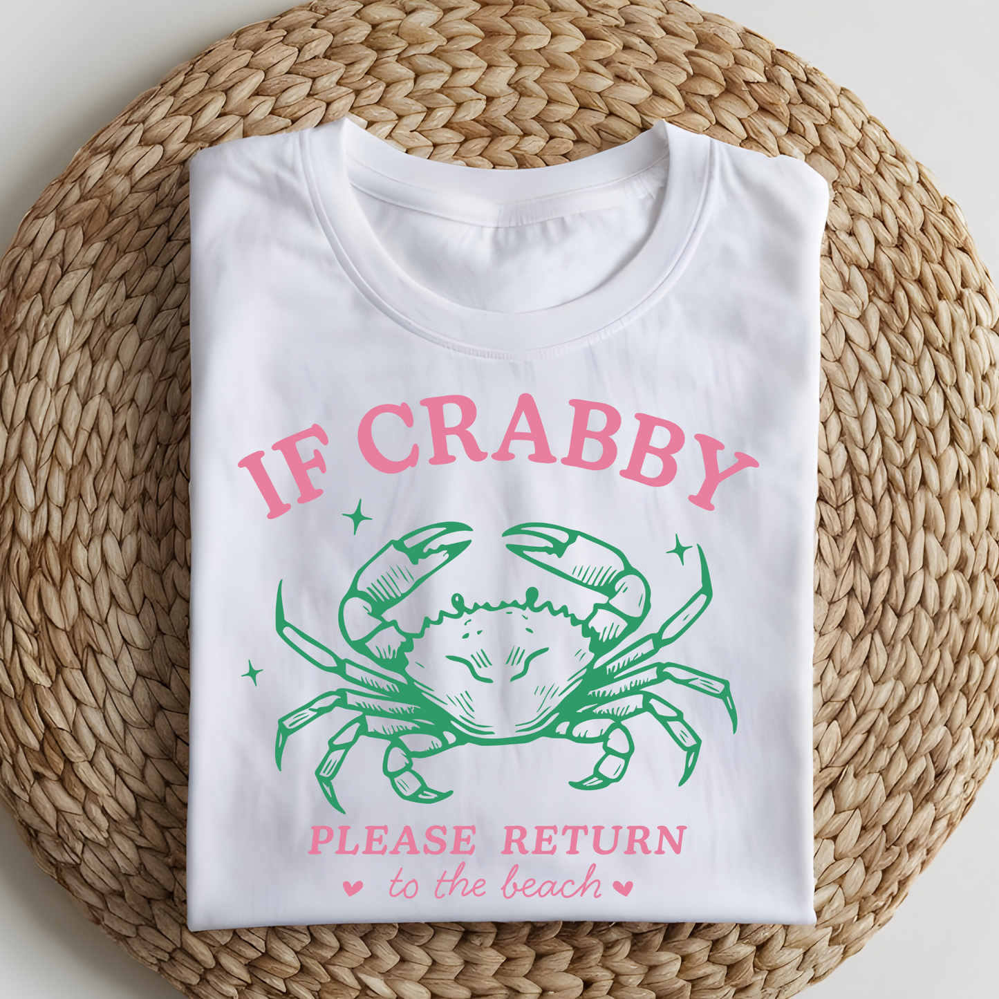 DTF T-Shirt Transfer | Ready to Press | DIY Heat Transfer for Clothing, Hoodies, Sweatshirt | Crabby DTF100895