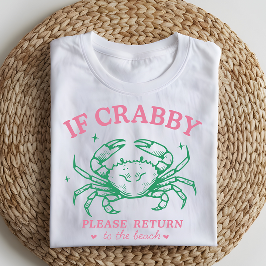 DTF T-Shirt Transfer | Ready to Press | DIY Heat Transfer for Clothing, Hoodies, Sweatshirt | Crabby DTF100895