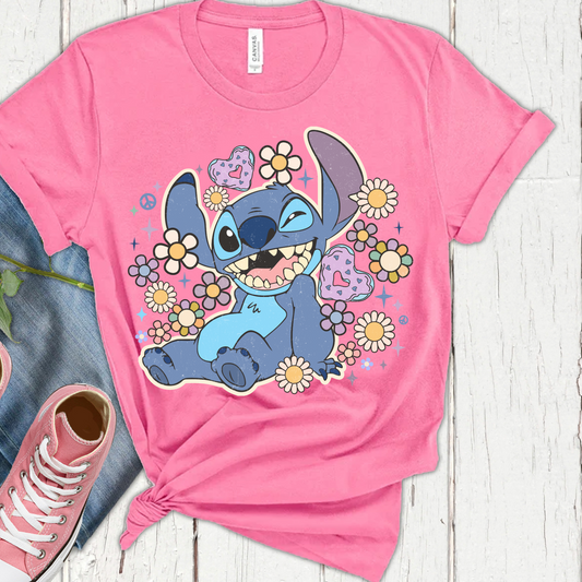 DTF Shirt Transfer - Ready to Press - Blue Alien -  DTF100558